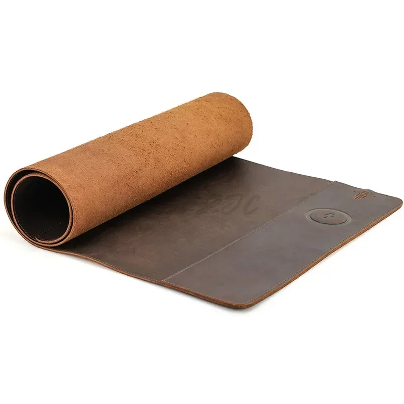 Leather Desk Pad - Mouse pad vintage de couro com