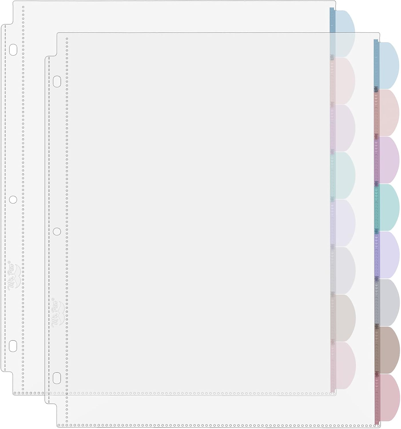 Tab Divider A4 - Protetores de Folhas Transparentes A4 com