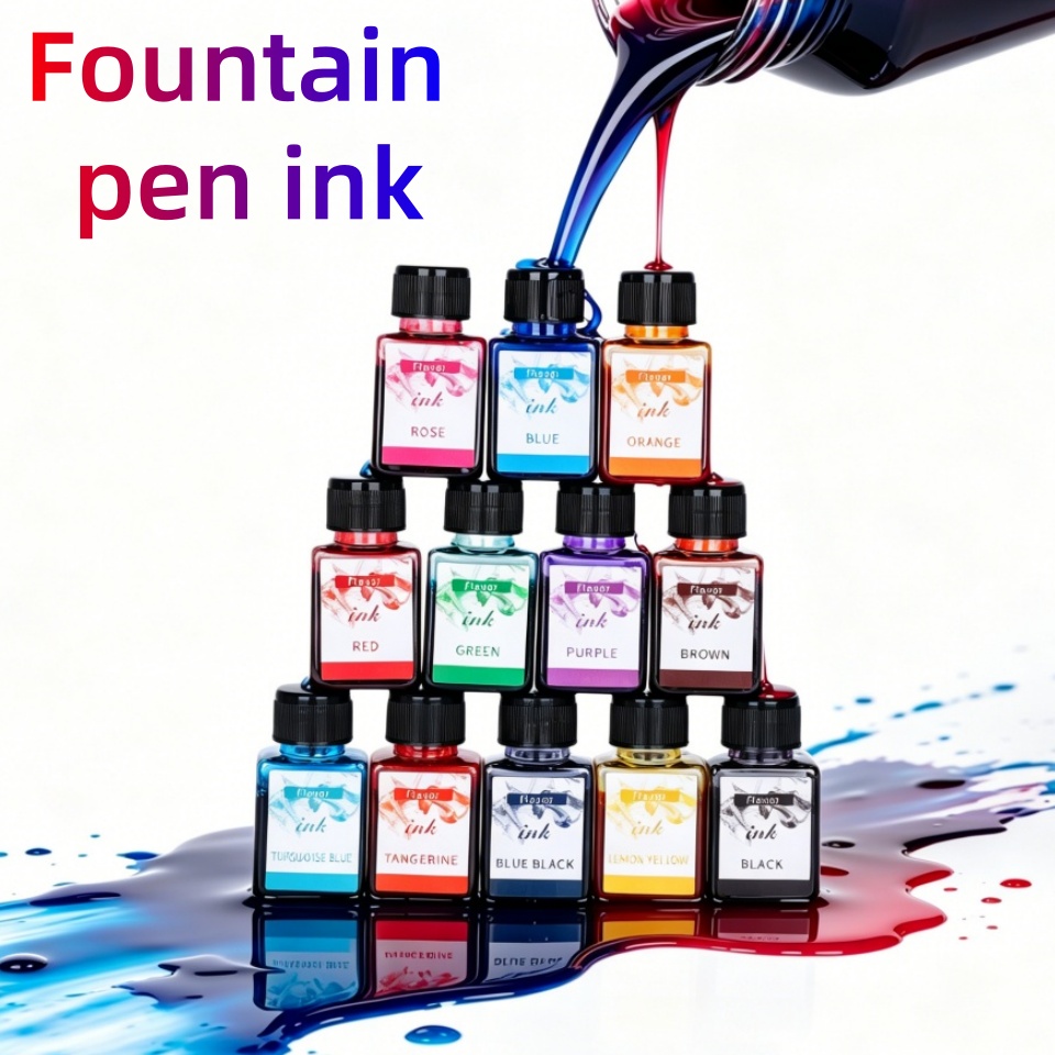 Fountain Pen Bottled Ink - Tinta para caneta-tinteiro de 12 cores,