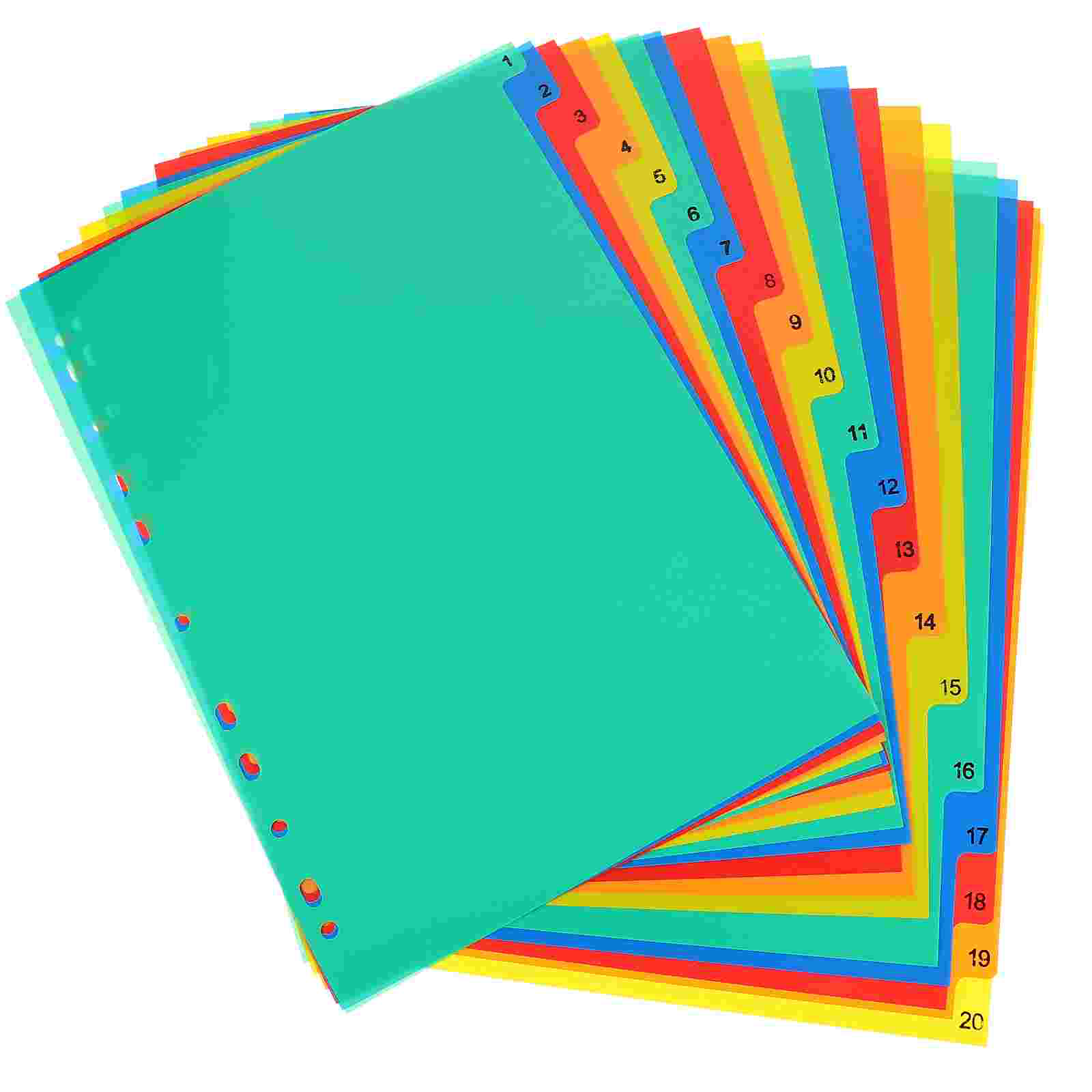 Tab Divider A4 - 20 pçs a4 separado folha solta