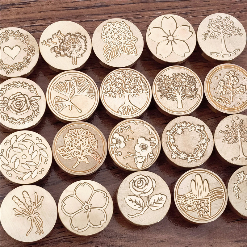 Wax Seal Stamp Set - Cabeça de selo de cera, selos