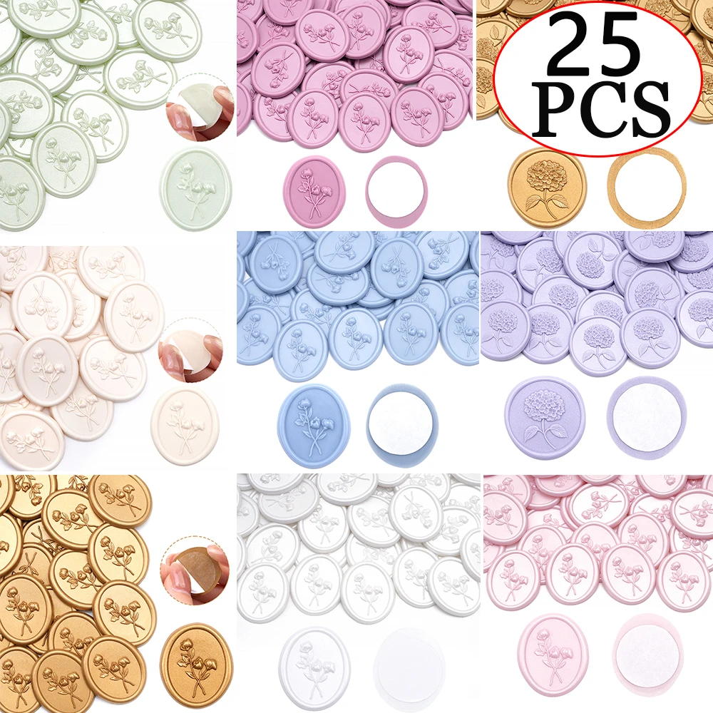 Wax Seal Stamp Set - Conjunto de 25 Adesivos de Cera