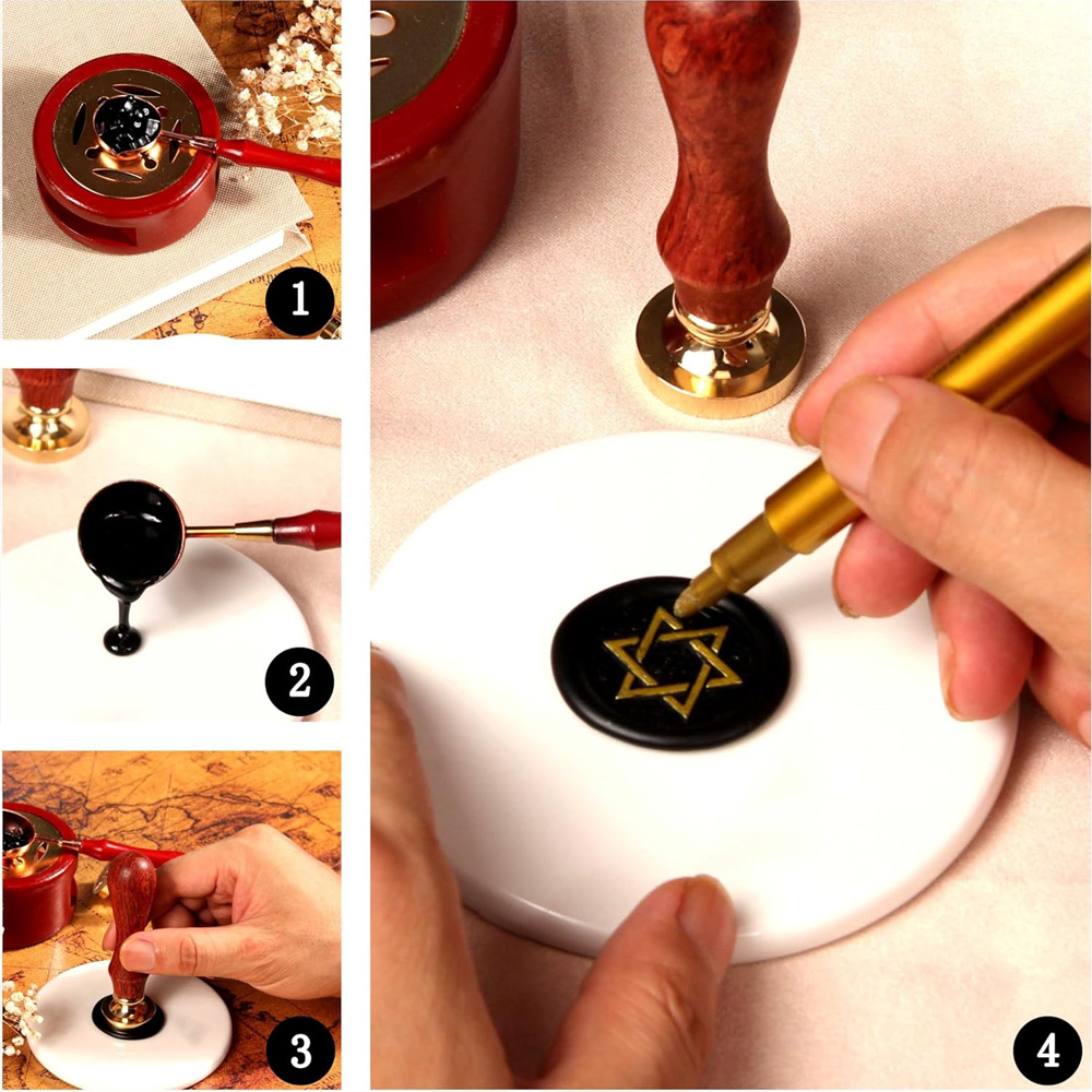 Personalize Seu Logotipo: Conj - Wax Seal Stamp Set avaliação e preço