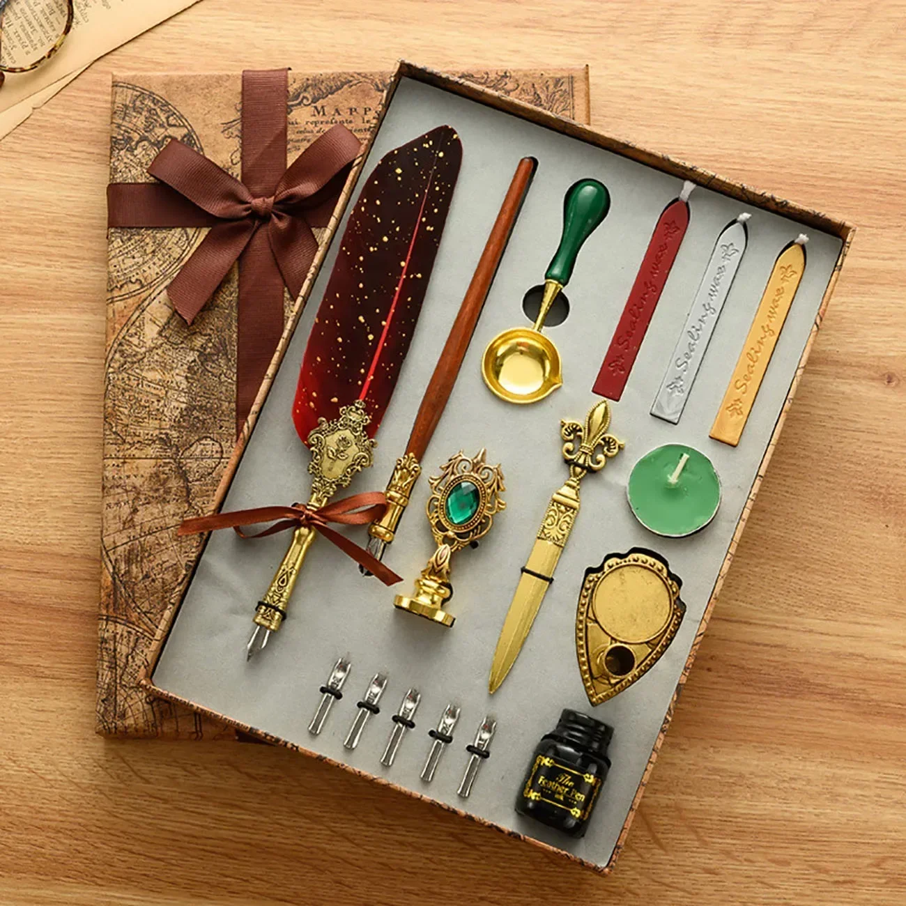 Caligrafia clássica pena canet - Wax Seal Stamp Set avaliação e preço