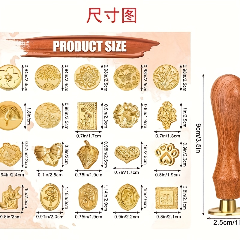 Conjunto de 21 peças de selos  - Wax Seal Stamp Set avaliação e preço