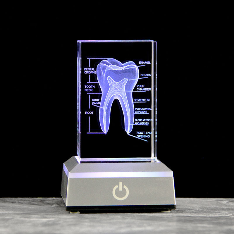 Dentale 3d laser gravado cubo  - Paper Weight Crystal avaliação e preço