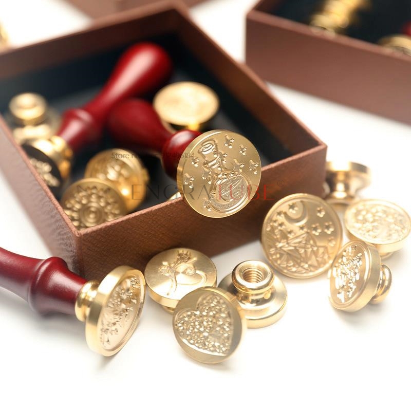 6 cabeças de carimbo de cera d - Wax Seal Stamp Set avaliação e preço