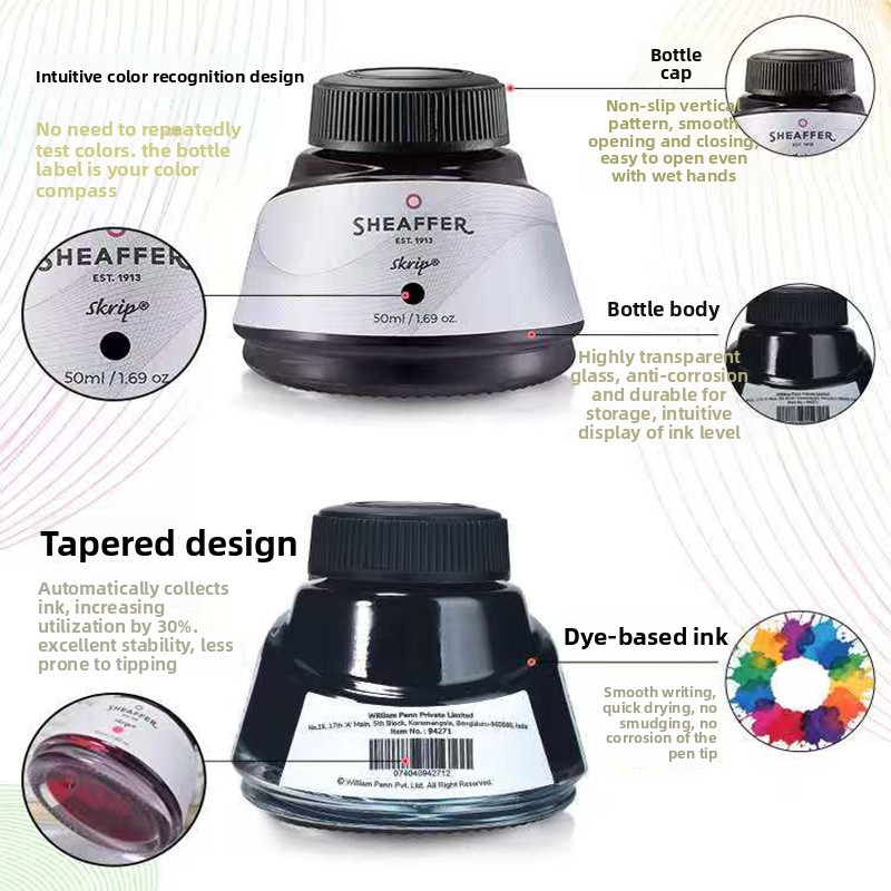 Tinta corante americana SHEAFF - Fountain Pen Bottled Ink avaliação e preço