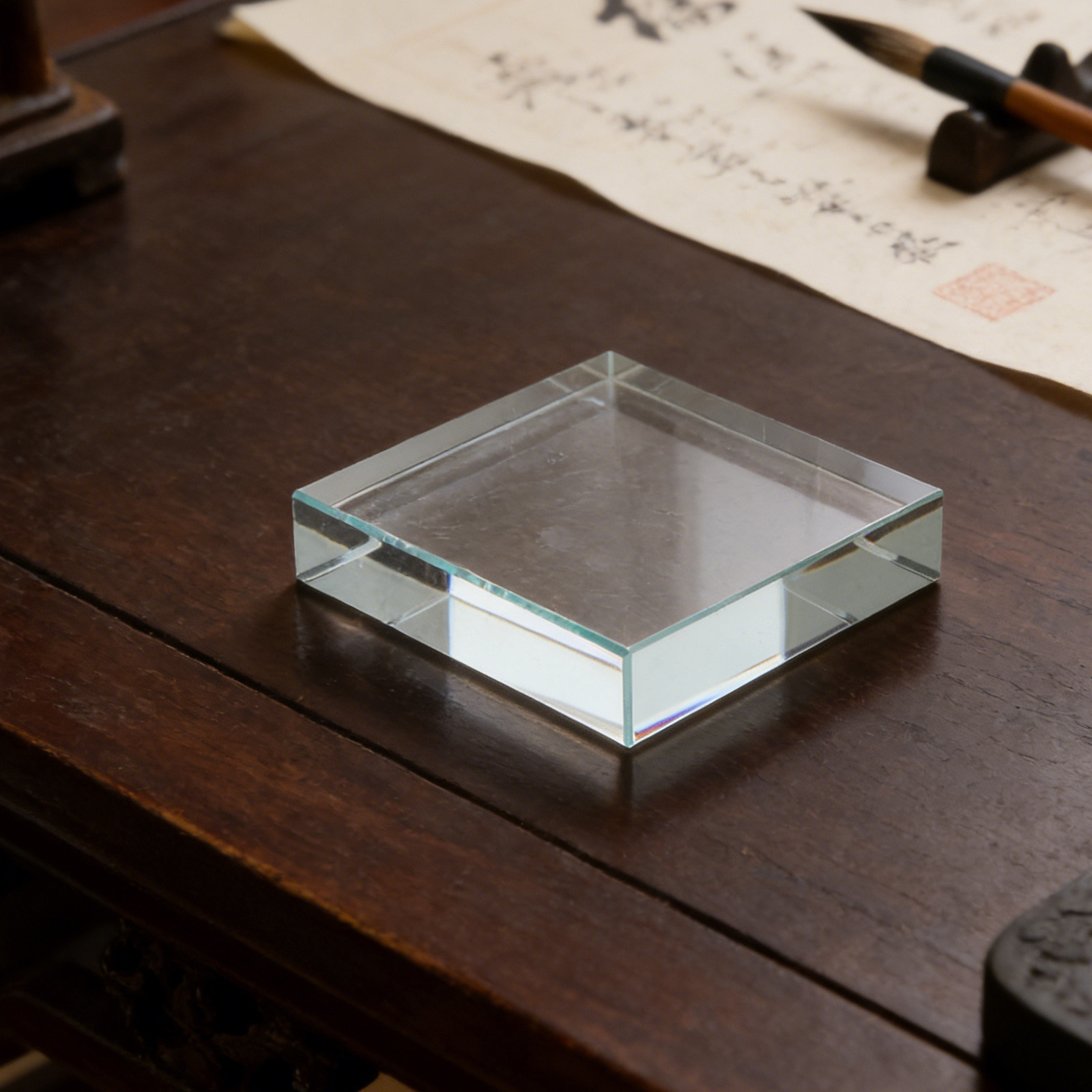 Peso de Papel Retangular Trans - Paper Weight Crystal avaliação e preço