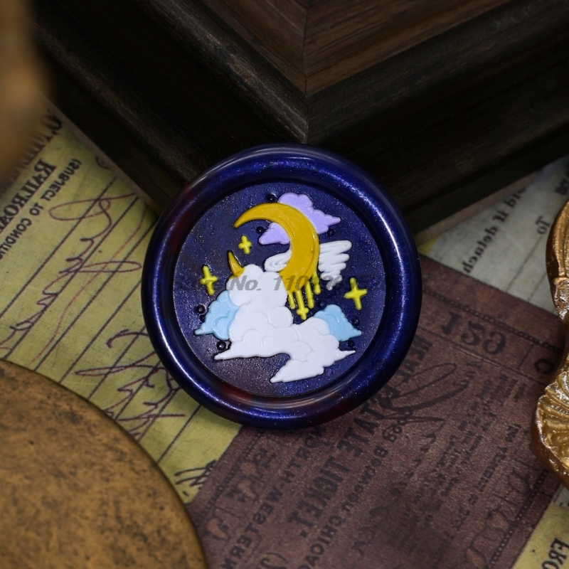 Cristal rosa céu estrelado mar - Wax Seal Stamp Set avaliação e preço