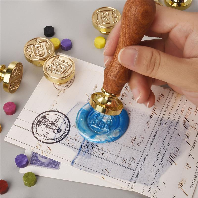 A-Z vintage selado cabeça de c - Wax Seal Stamp Set avaliação e preço